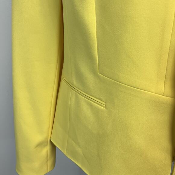 Evan Picone Black Label Women's Blazer Jacket Size 16 Canary Yellow Professional - Picture 6 of 9